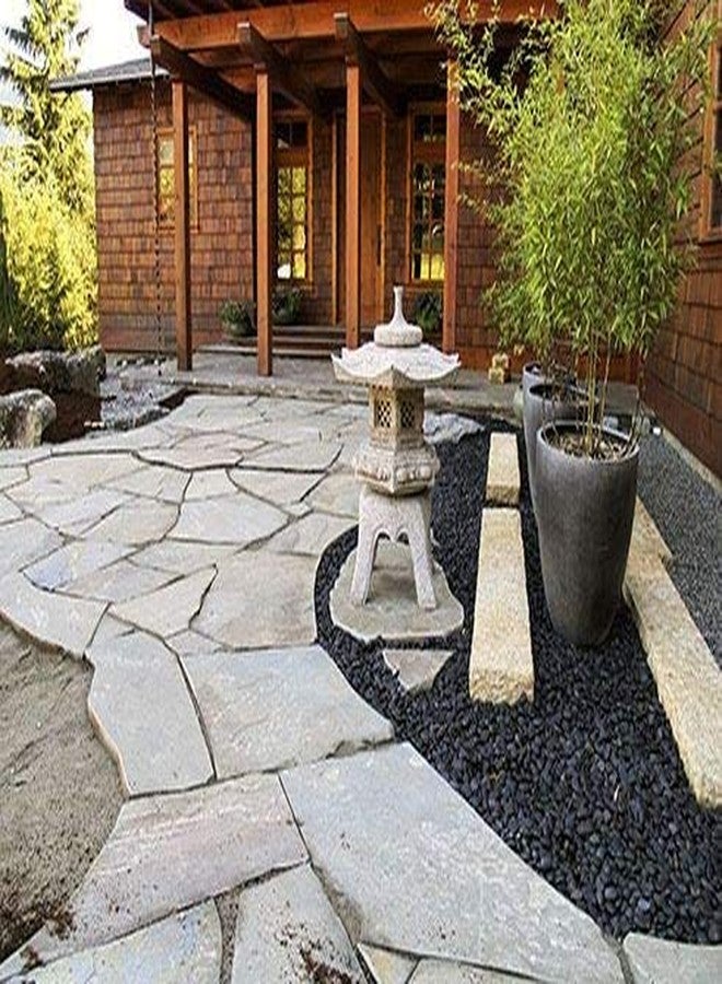 Bum Bum Bhole Polished Marble Pebbles for Garden D?cor (2.5 Kg, 15-35 mm, Black) - Image 5